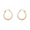 Pendientes Aro Bolitas Plata Dorada 15mm*Eguzkilore Discount