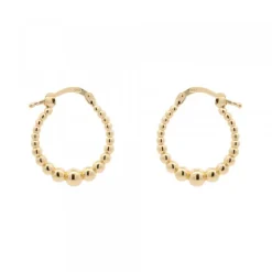 Pendientes Aro Bolitas Plata Dorada 15mm*Eguzkilore Discount