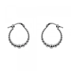 Pendientes Aro Bolitas Rutenio 15mm*Eguzkilore