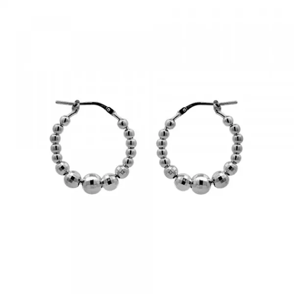 Pendientes Aro Bolitas Rutenio 20mm*Eguzkilore Discount