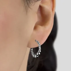Pendientes Aro Bolitas Rutenio 20mm*Eguzkilore Discount