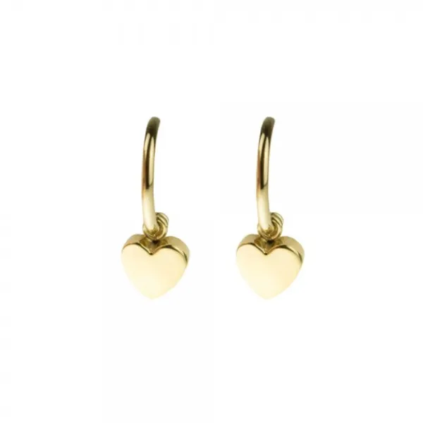 Pendientes Aro Corazón de Plata Dorada*Eguzkilore Sale