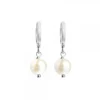 Pendientes Aro Cripa Plata y Perla 12mm*Eguzkilore Hot