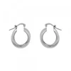 Pendientes Aro Doble Entrelazados Plata 15mm*Eguzkilore Hot