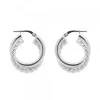 Pendientes Aro Doble Entrelazados de Plata 20mm*Eguzkilore Discount