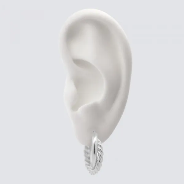 Pendientes Aro Doble Entrelazados de Plata 20mm*Eguzkilore Discount