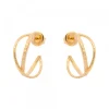 Pendientes Aro Doble Plata Dorada 20mm*Eguzkilore Online