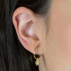 Pendientes Aro Plata Dorada 15mm*Eguzkilore Clearance