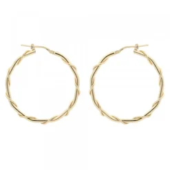 Pendientes Aro Enredado Plata Dorada 33mm*Eguzkilore Best