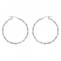 Pendientes Aro Enredado Plata 33mm*Eguzkilore Best