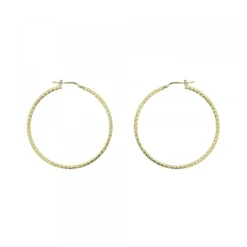 Pendientes Aro Entorchado Plata Dorada 35mm*Eguzkilore Discount