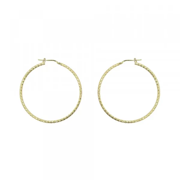 Pendientes Aro Entorchado Plata Dorada 35mm*Eguzkilore Discount
