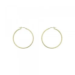 Pendientes Aro Entorchado Plata Dorada 20mm*Eguzkilore Sale