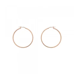 Pendientes Aro Entorchado Plata Rosa 20mm*Eguzkilore Online