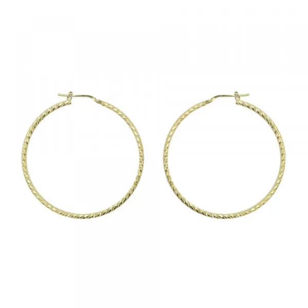 Pendientes Aro Entorchado Plata Dorada 45mm*Eguzkilore Discount