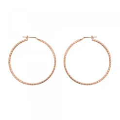 Pendientes Aro Entorchado Plata Rosa 45mm*Eguzkilore Best