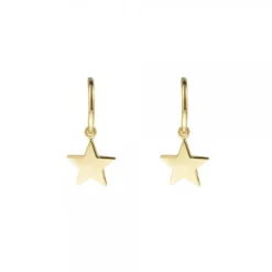 Pendientes Aro Estrella de Plata Dorada*Eguzkilore Discount