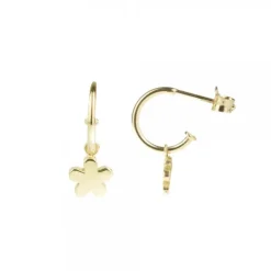 Pendientes Aro Flor de Plata Dorada*Eguzkilore Sale