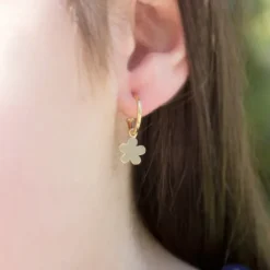 Pendientes Aro Flor de Plata Dorada*Eguzkilore Sale
