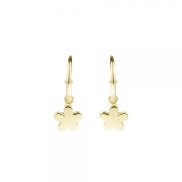 Pendientes Aro Flor de Plata Dorada*Eguzkilore Sale