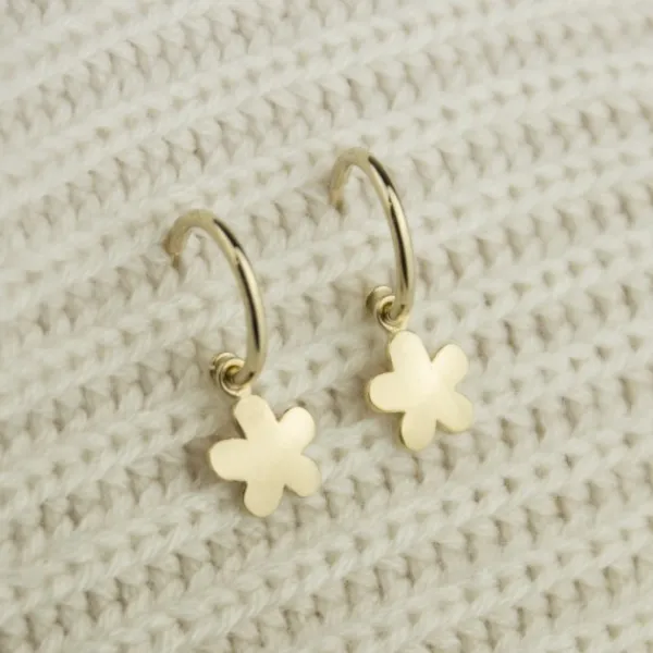 Pendientes Aro Flor de Plata Dorada*Eguzkilore Sale