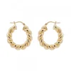 Pendientes Aro Gallonado Plata Dorada 20mm*Eguzkilore New