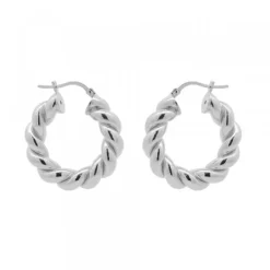 Pendientes Aro Gallonado Plata 20mm*Eguzkilore New