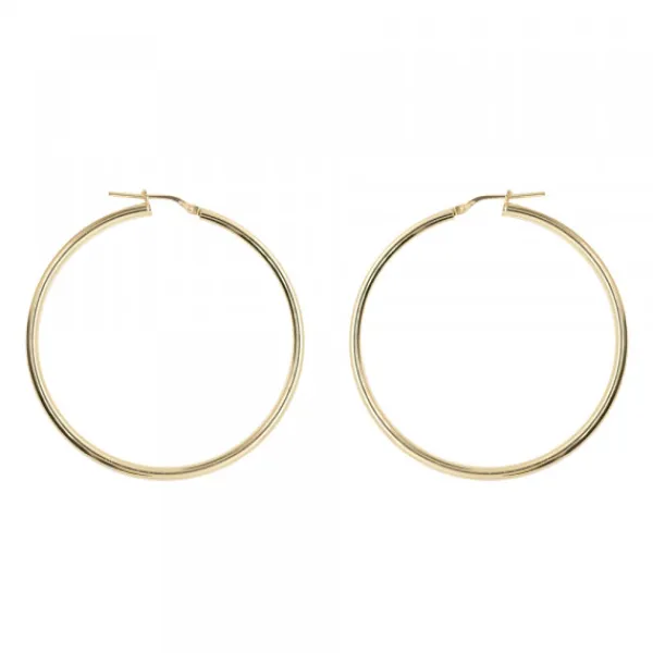 Pendientes Aro Grande Plata Dorada 50mm*Eguzkilore Discount