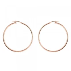 Pendientes Aro Grande Plata Rosa 50mm*Eguzkilore Discount