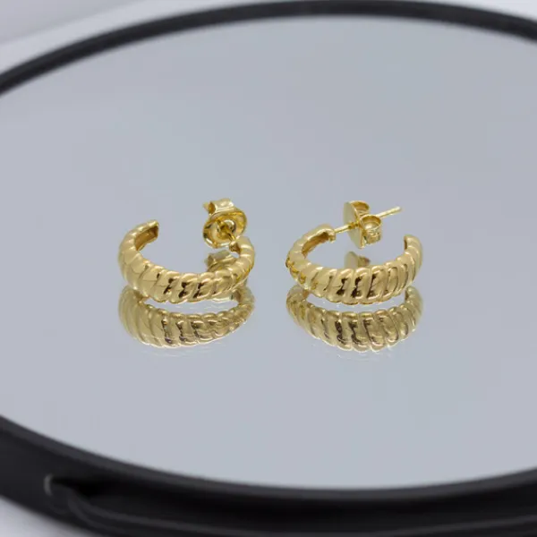 Pendientes Aro Grecia Plata Dorada 20mm*Eguzkilore Discount