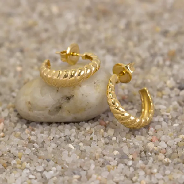 Pendientes Aro Grecia Plata Dorada 20mm*Eguzkilore Discount