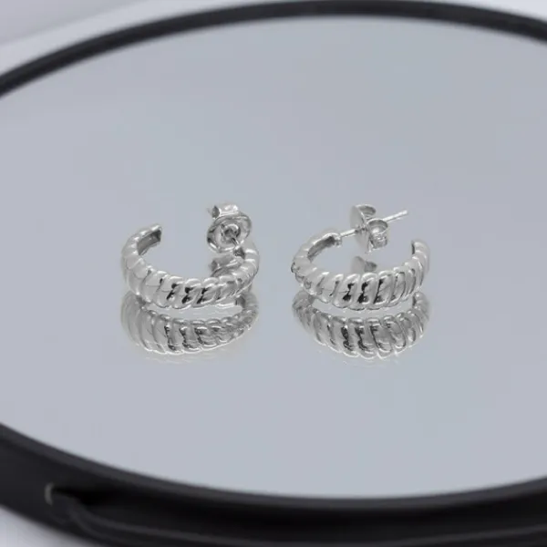 Pendientes Aro Grecia Plata 20mm*Eguzkilore Outlet