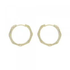 Pendientes Aro Hexagonal Plata Dorada y Circonitas 19mm*Eguzkilore Hot