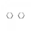 Pendientes Aro Hexagon de Plata*Eguzkilore Outlet