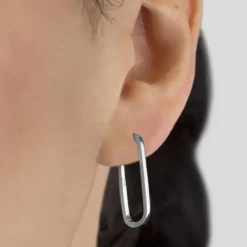 Pendientes Aro Hoop Plata 30mm*Eguzkilore Online