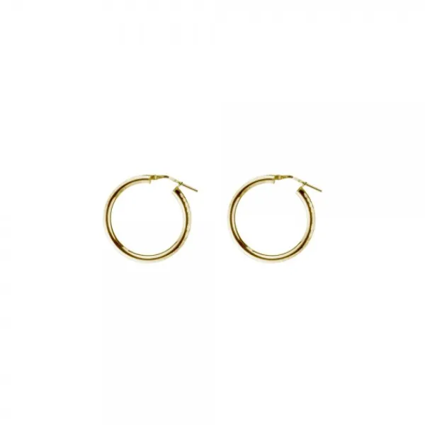 Pendientes Aro Martelé Plata Dorada 20mm*Eguzkilore Outlet