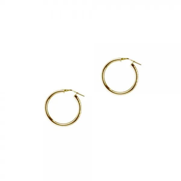 Pendientes Aro Martelé Plata Dorada 20mm*Eguzkilore Outlet