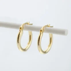 Pendientes Aro Martelé Plata Dorada 20mm*Eguzkilore Outlet