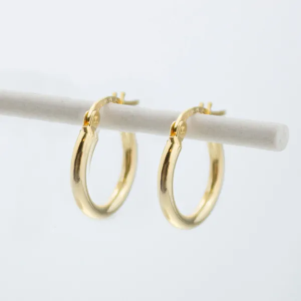 Pendientes Aro Martelé Plata Dorada 20mm*Eguzkilore Outlet