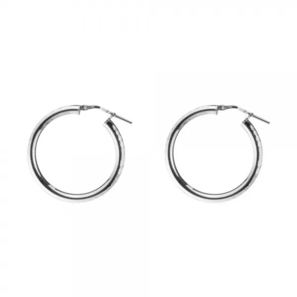 Pendientes Aro Martelé Plata 30mm*Eguzkilore New