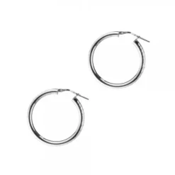 Pendientes Aro Martelé Plata 30mm*Eguzkilore New