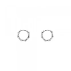 Pendientes Aro Mini Bambú de Plata*Eguzkilore