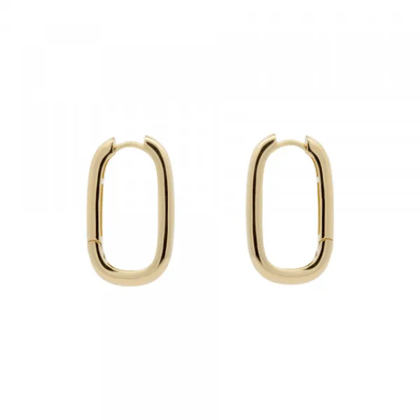 Pendientes Aro Oval Plata Dorada 22mm*Eguzkilore Discount