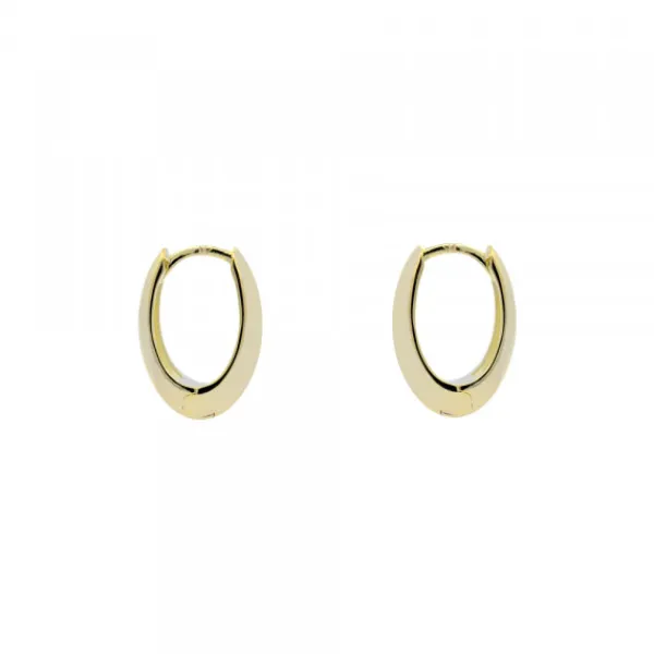 Pendientes Aro Oval Plata Dorada 17mm*Eguzkilore Clearance