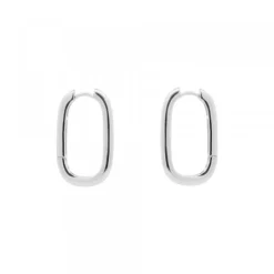 Pendientes Aro Oval Plata 22mm*Eguzkilore Online