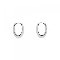 Pendientes Aro Oval Plata 17mm*Eguzkilore New