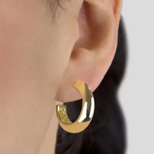 Pendientes Aro Plata Dorada 18mm*Eguzkilore New