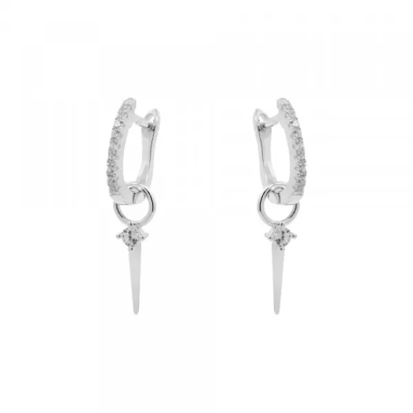 Pendientes Aro Plata y Circonitas 10mm*Eguzkilore Discount
