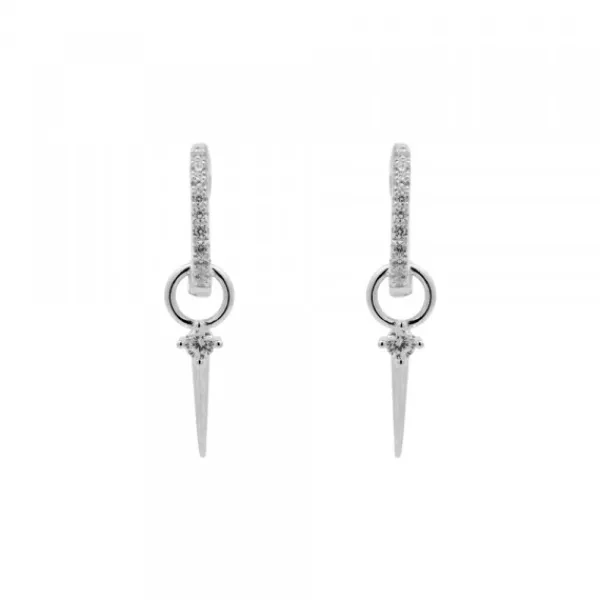 Pendientes Aro Plata y Circonitas 10mm*Eguzkilore Discount
