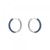 Pendientes Aro Plata y Circonitas Azules*Eguzkilore Outlet